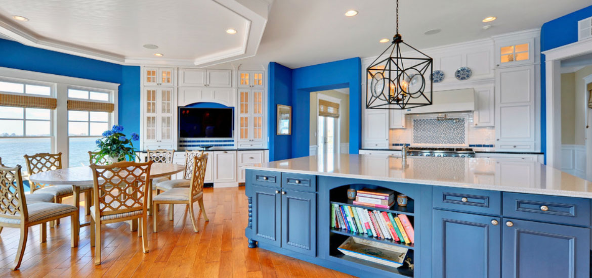 设计趋势蓝色厨房橱柜的想法让你开始- Sebring设计构建